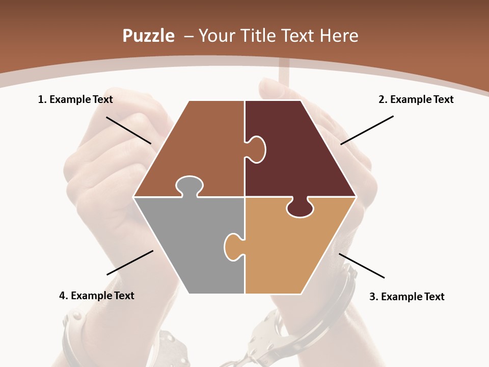 Handcuffs Bulletin Text Field PowerPoint Template