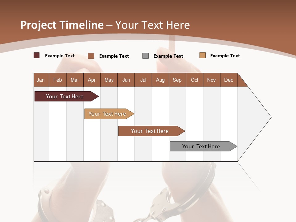Handcuffs Bulletin Text Field PowerPoint Template