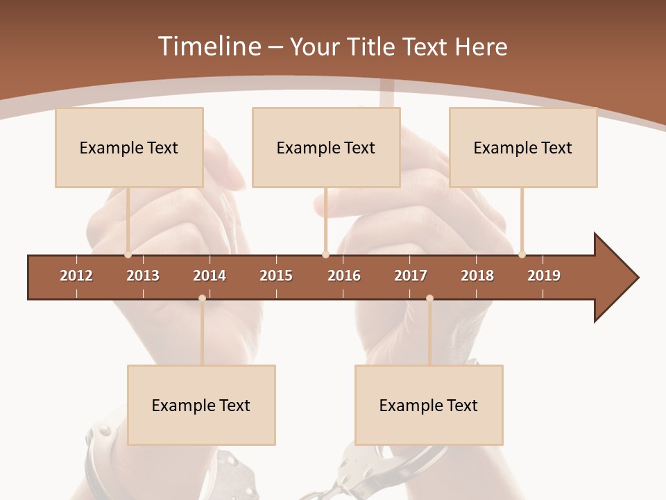 Handcuffs Bulletin Text Field PowerPoint Template