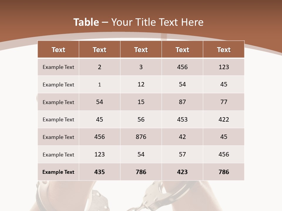 Handcuffs Bulletin Text Field PowerPoint Template