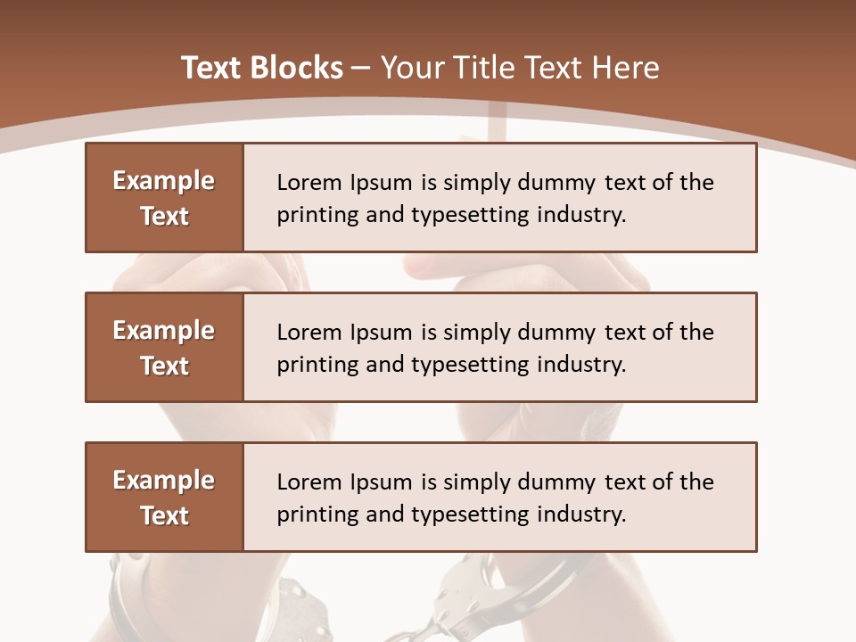 Handcuffs Bulletin Text Field PowerPoint Template