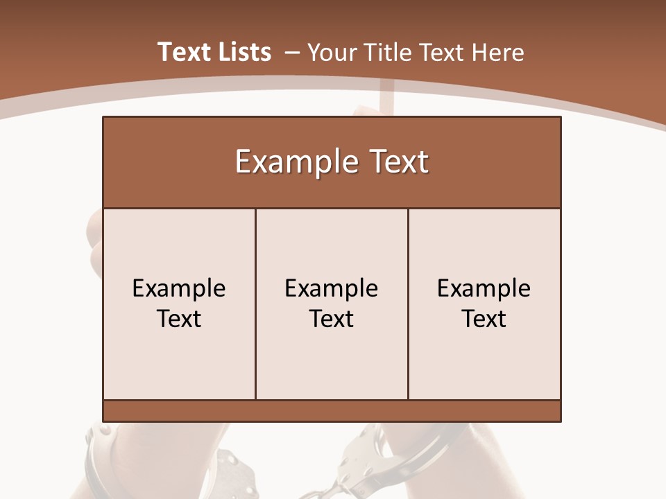 Handcuffs Bulletin Text Field PowerPoint Template