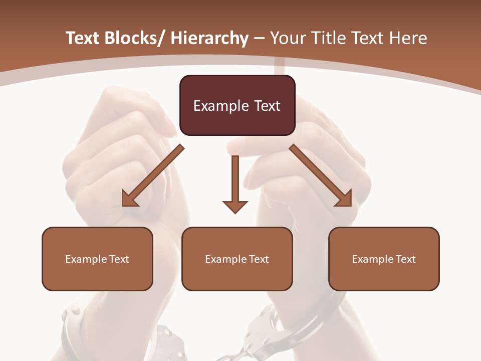 Handcuffs Bulletin Text Field PowerPoint Template
