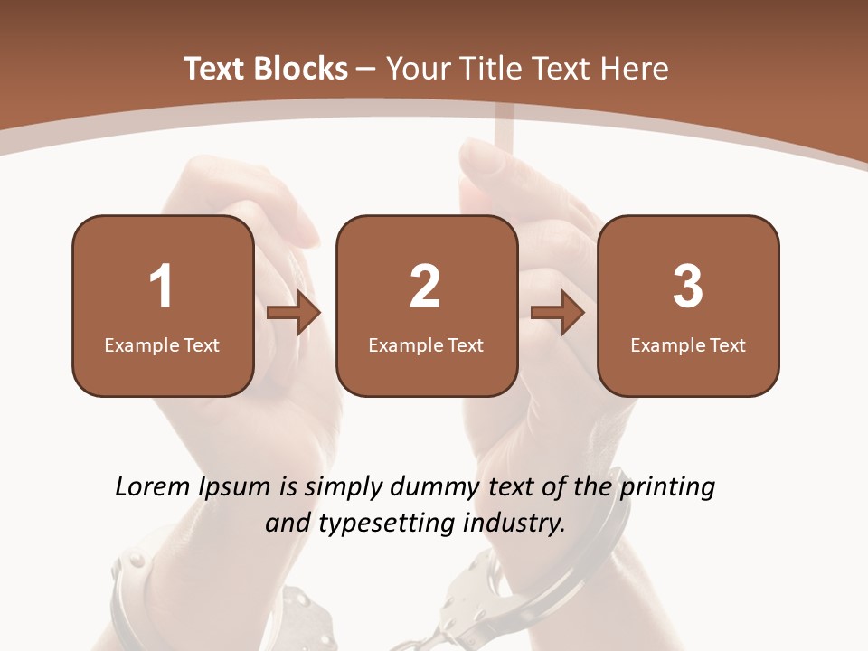 Handcuffs Bulletin Text Field PowerPoint Template
