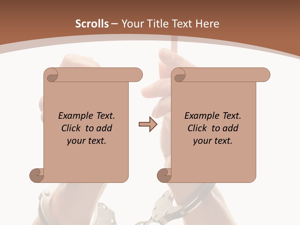 Handcuffs Bulletin Text Field PowerPoint Template
