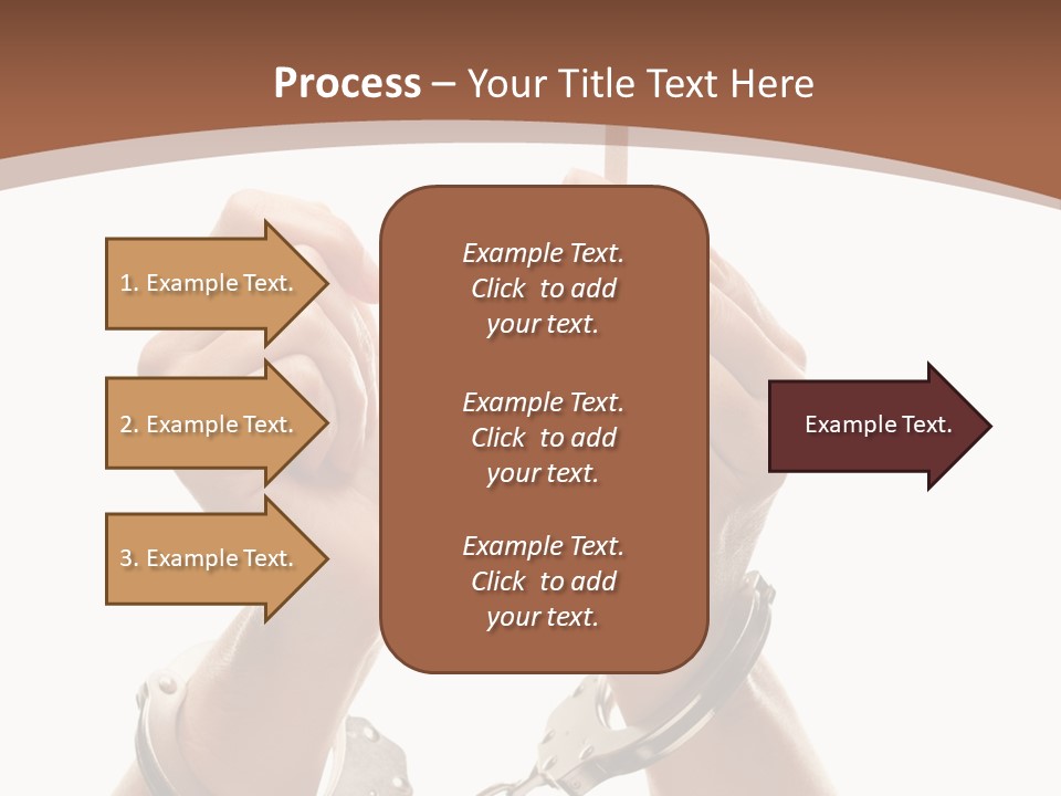 Handcuffs Bulletin Text Field PowerPoint Template