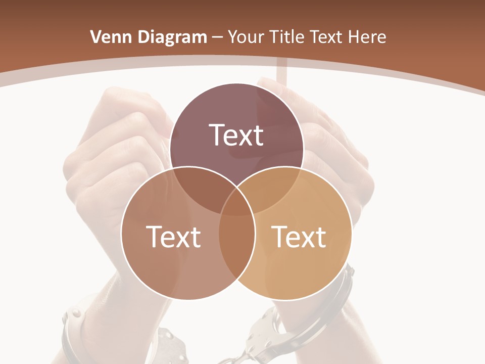 Handcuffs Bulletin Text Field PowerPoint Template