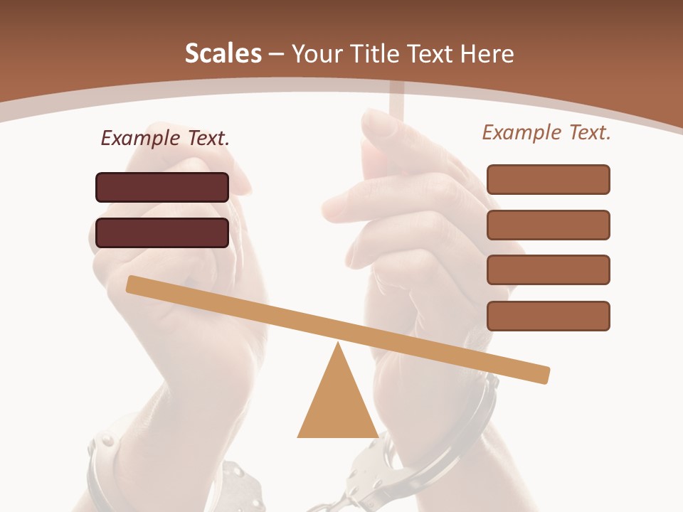 Handcuffs Bulletin Text Field PowerPoint Template