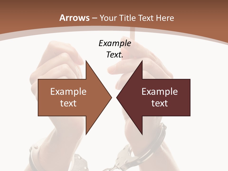 Handcuffs Bulletin Text Field PowerPoint Template