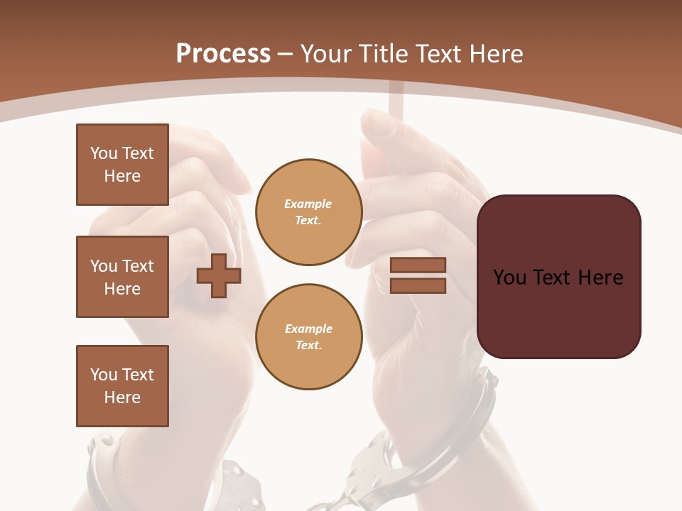 Handcuffs Bulletin Text Field PowerPoint Template