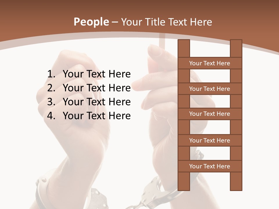 Handcuffs Bulletin Text Field PowerPoint Template