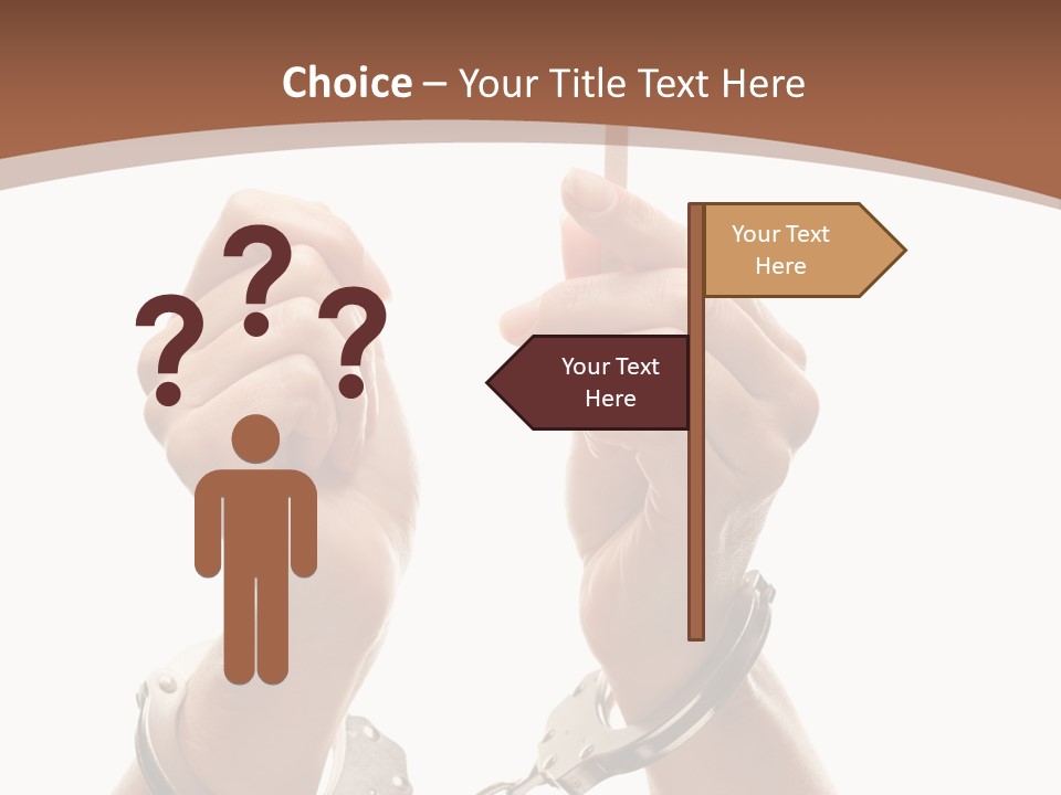 Handcuffs Bulletin Text Field PowerPoint Template