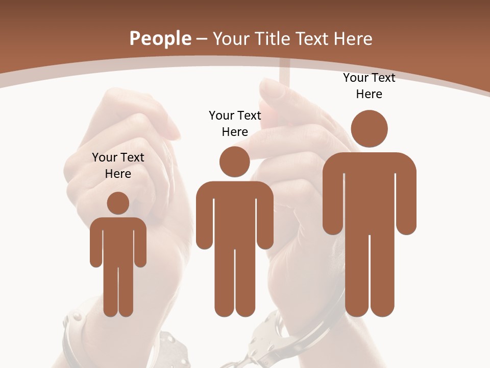 Handcuffs Bulletin Text Field PowerPoint Template