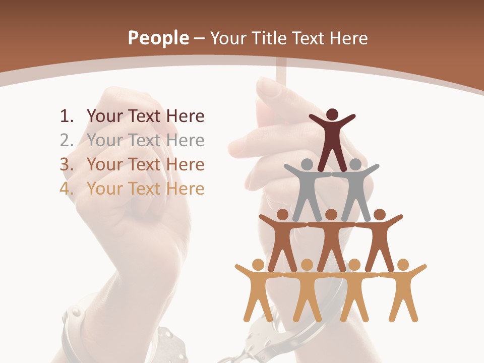 Handcuffs Bulletin Text Field PowerPoint Template