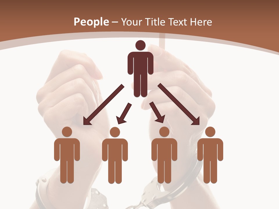 Handcuffs Bulletin Text Field PowerPoint Template