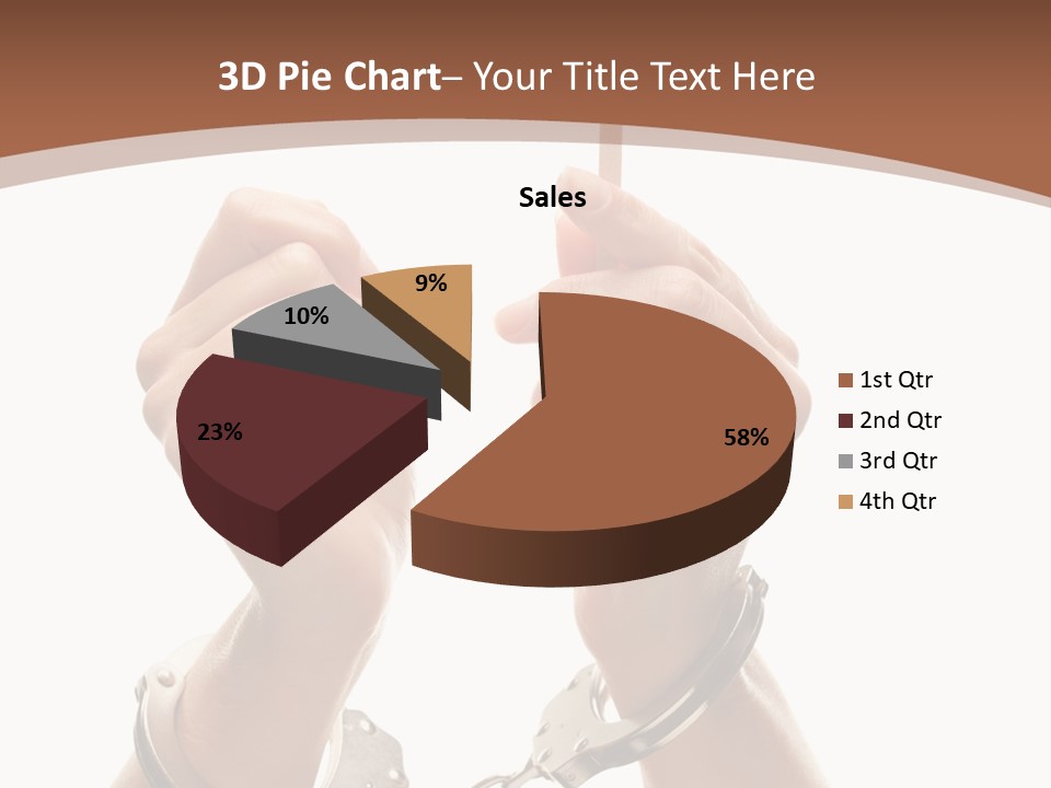 Handcuffs Bulletin Text Field PowerPoint Template