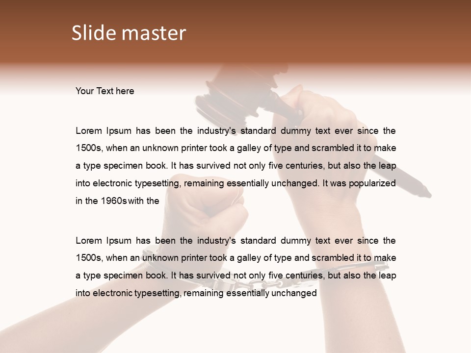 Legal Rights Wood PowerPoint Template