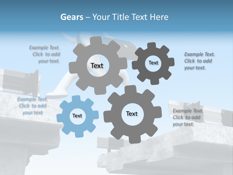 Worry Dart Bridge PowerPoint Template