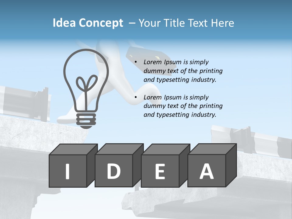 Worry Dart Bridge PowerPoint Template