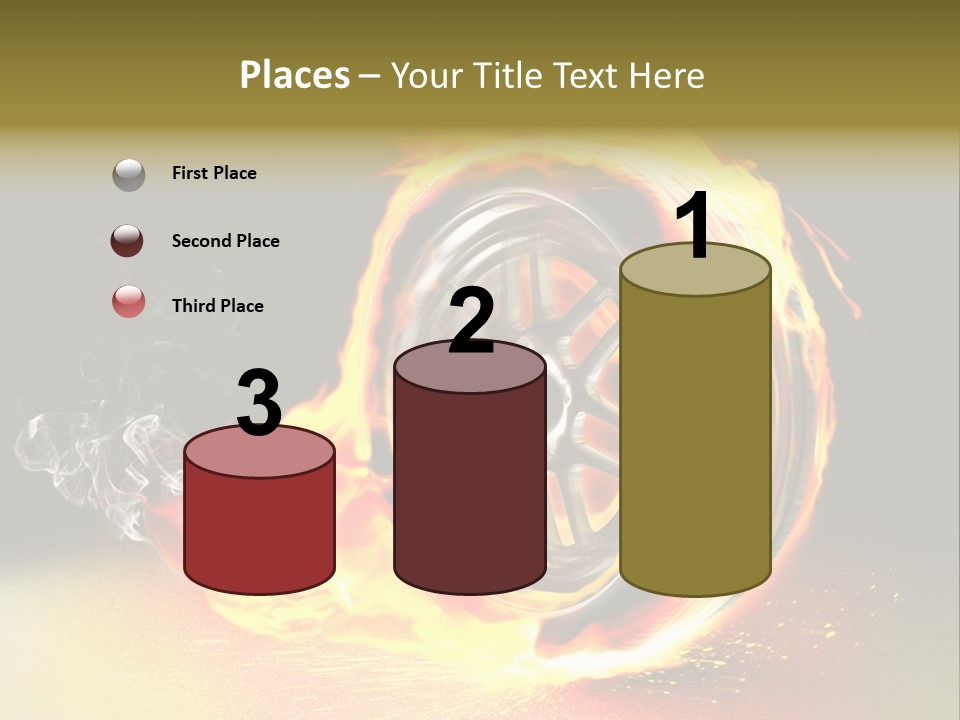 Burning Wheel PowerPoint Template