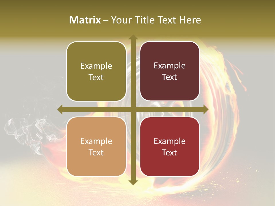 Burning Wheel PowerPoint Template