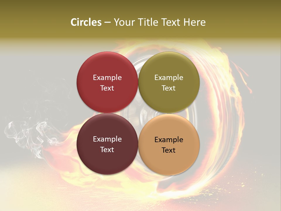 Burning Wheel PowerPoint Template