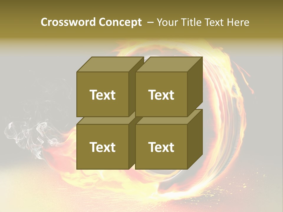 Burning Wheel PowerPoint Template