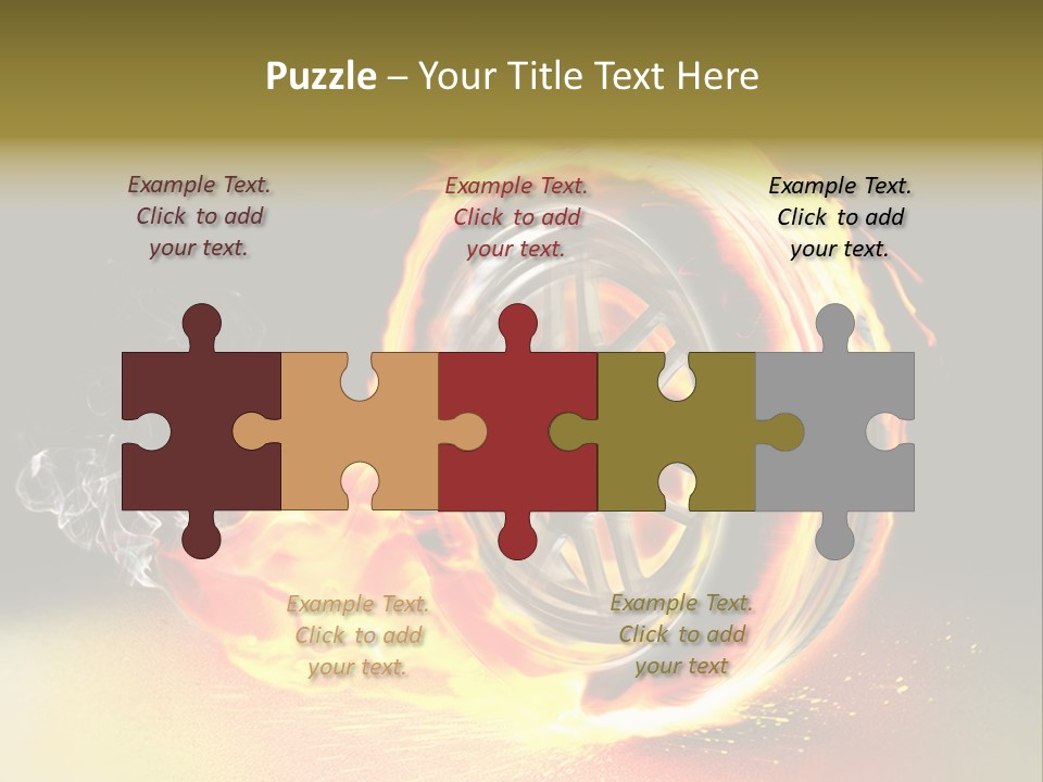 Burning Wheel PowerPoint Template