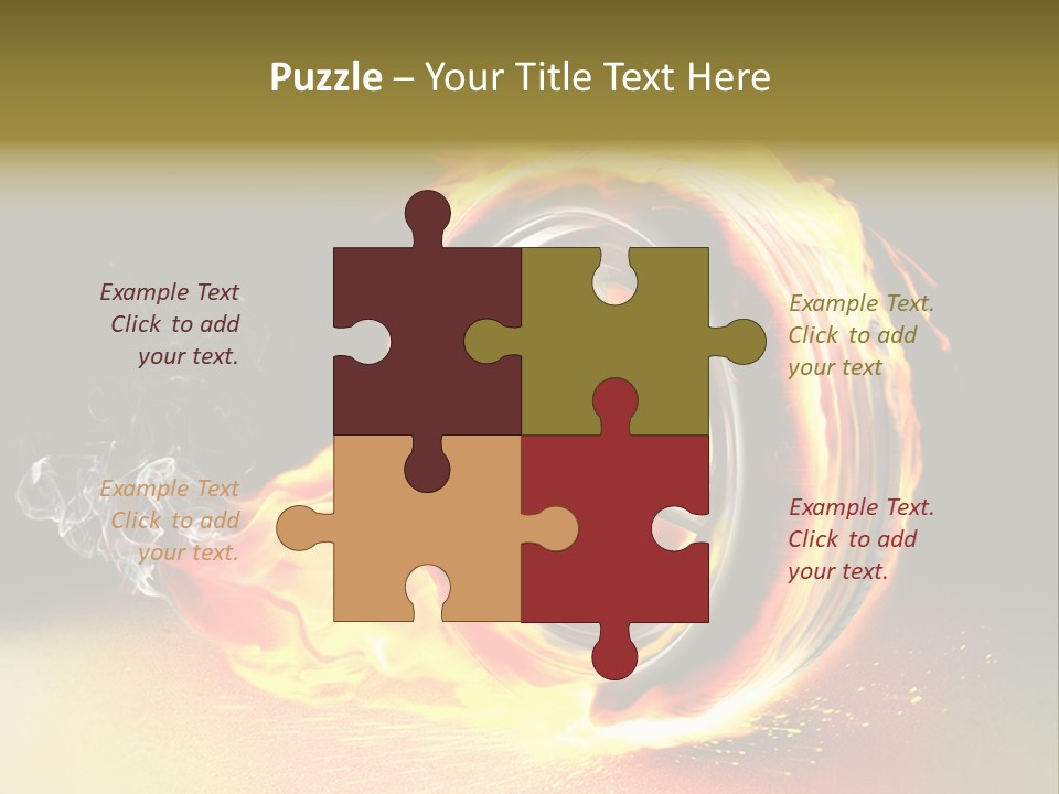 Burning Wheel PowerPoint Template