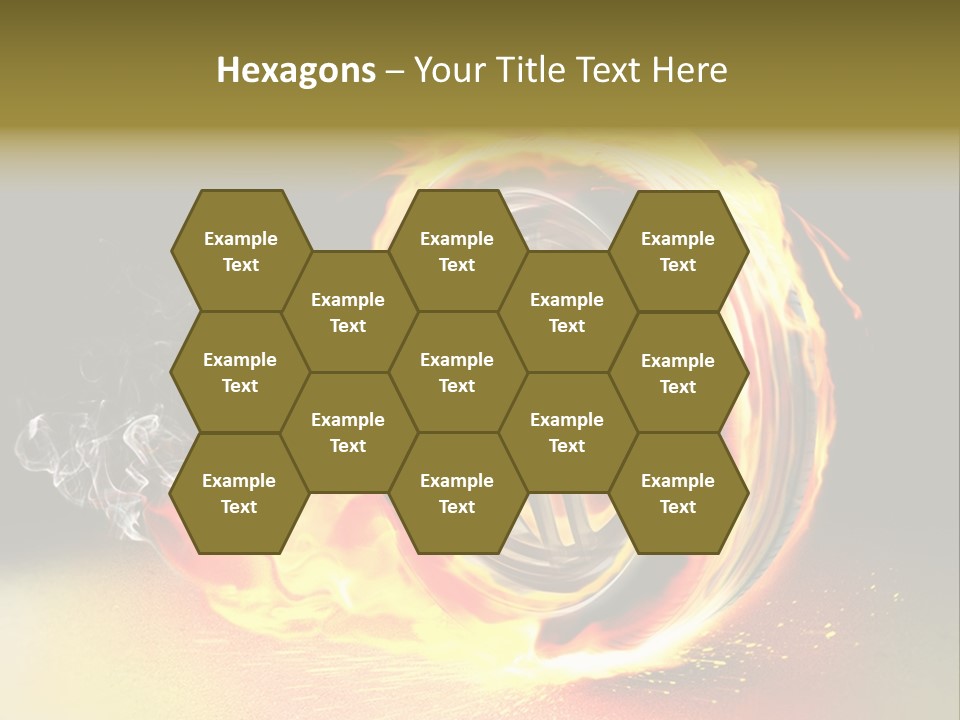 Burning Wheel PowerPoint Template