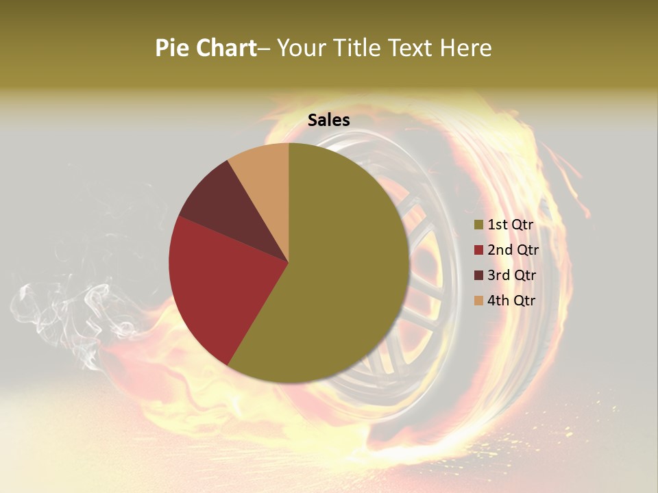 Burning Wheel PowerPoint Template