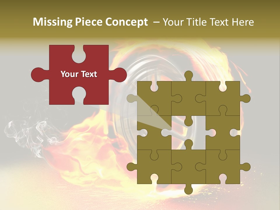 Burning Wheel PowerPoint Template
