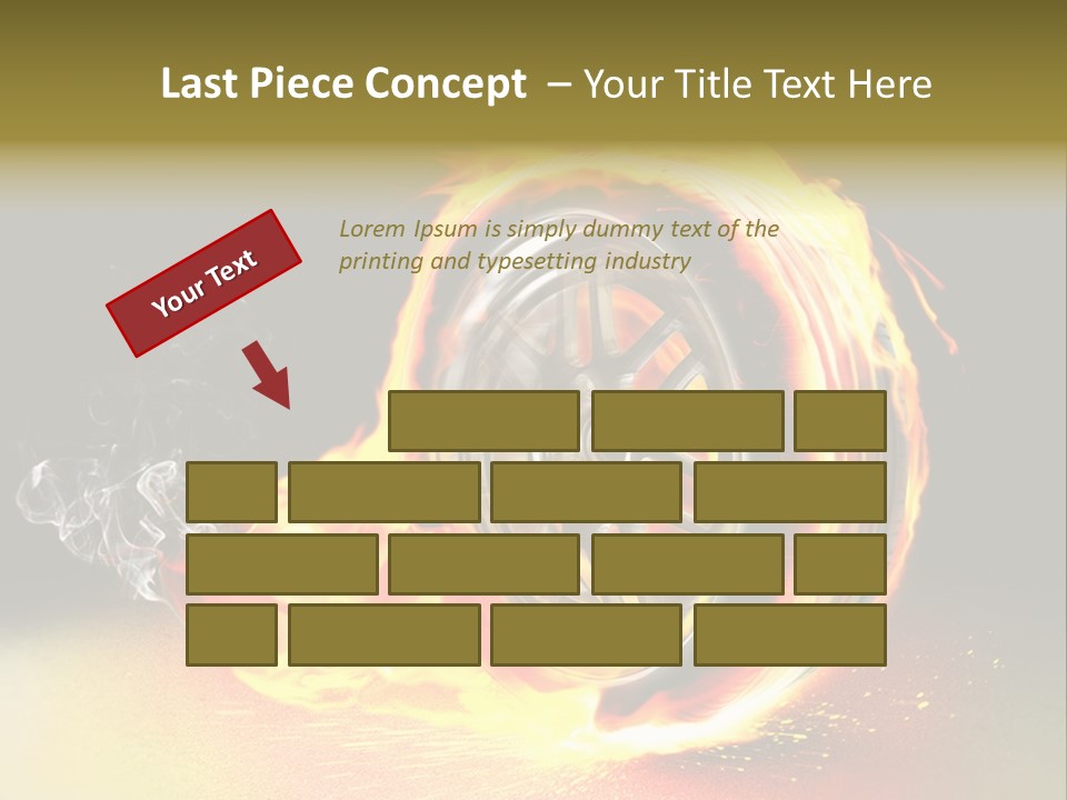 Burning Wheel PowerPoint Template