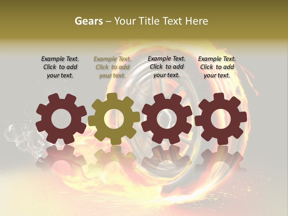 Burning Wheel PowerPoint Template