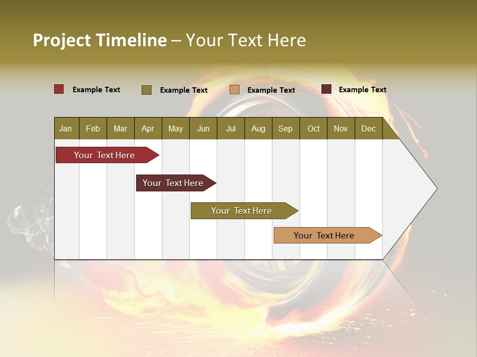 Burning Wheel PowerPoint Template