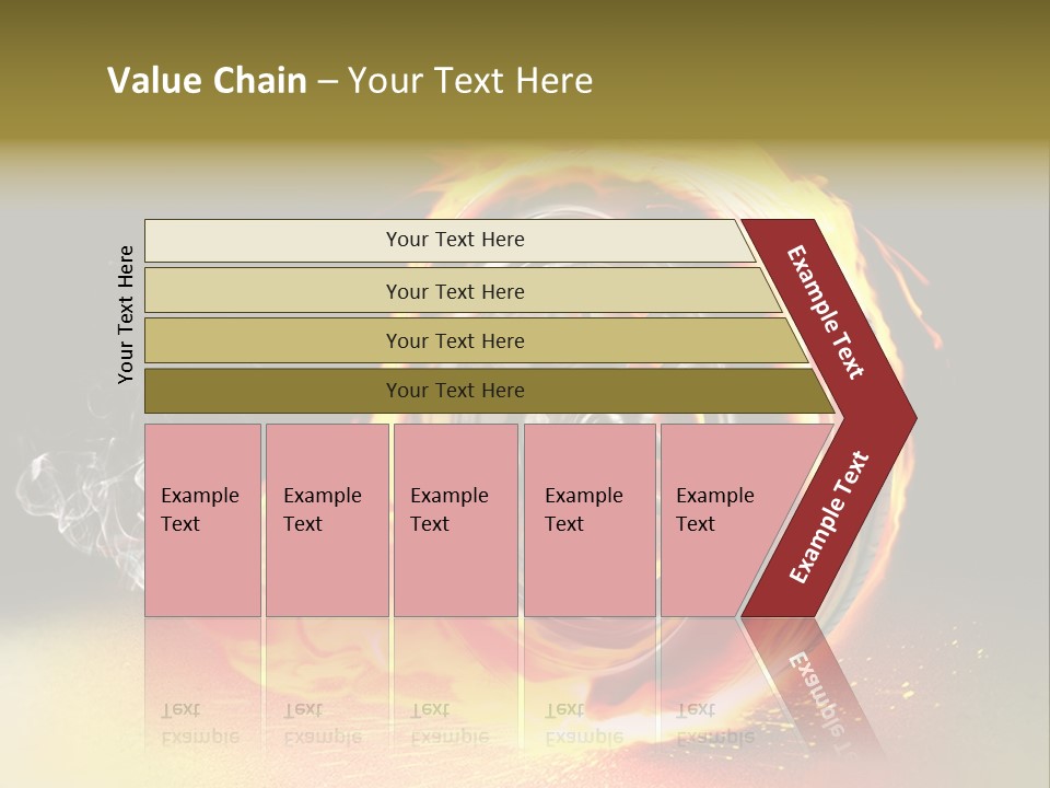 Burning Wheel PowerPoint Template