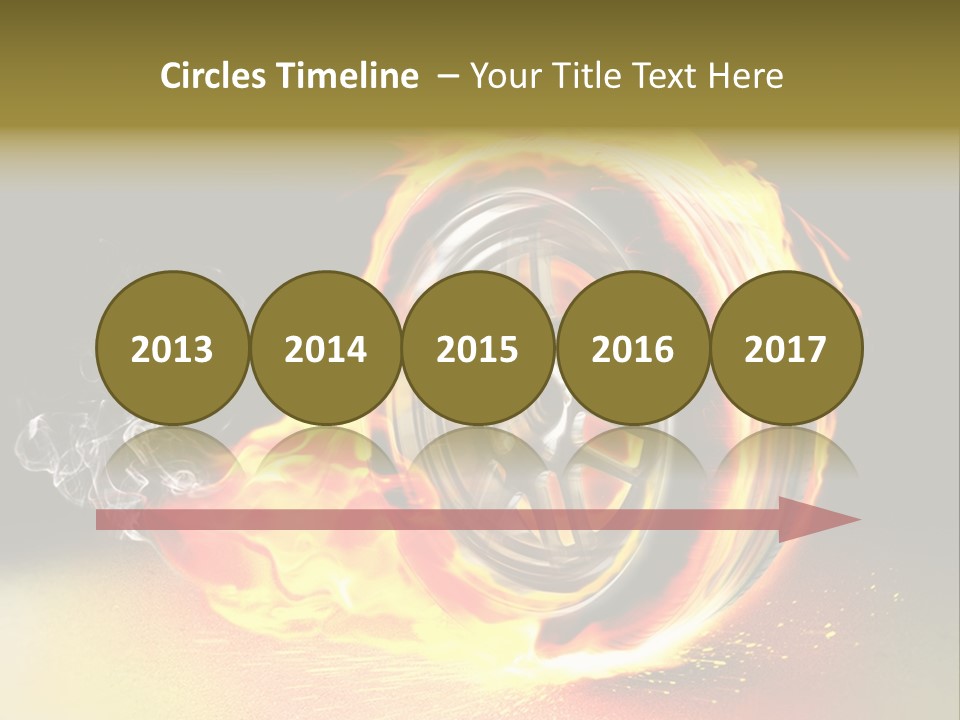 Burning Wheel PowerPoint Template