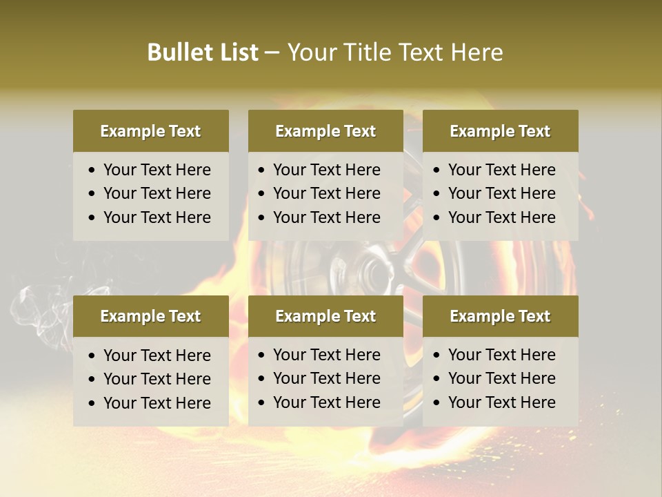 Burning Wheel PowerPoint Template