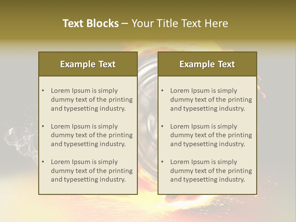 Burning Wheel PowerPoint Template