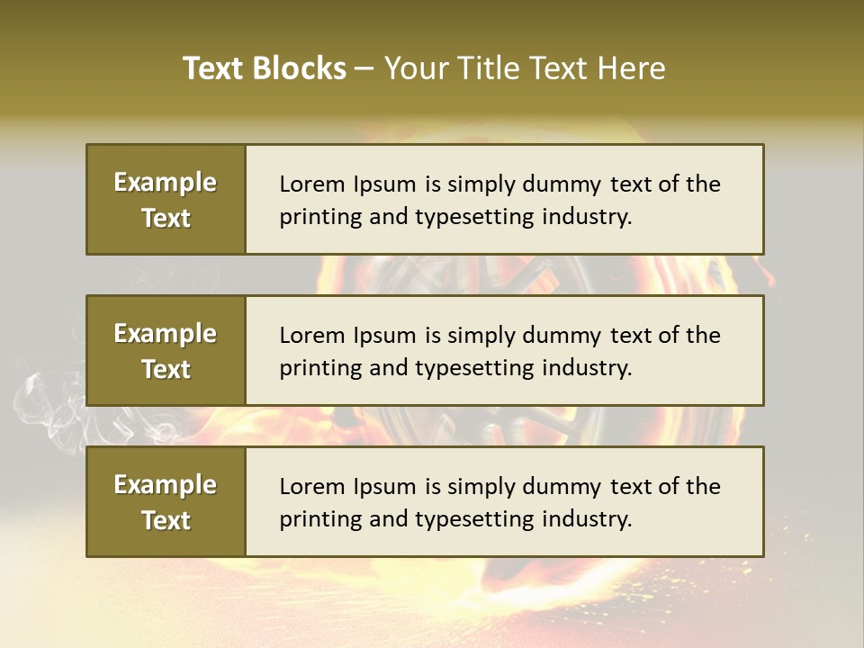 Burning Wheel PowerPoint Template