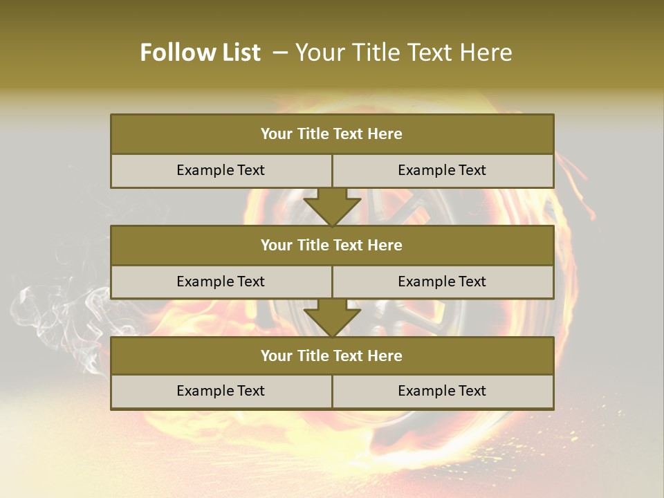 Burning Wheel PowerPoint Template