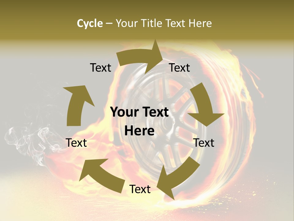 Burning Wheel PowerPoint Template