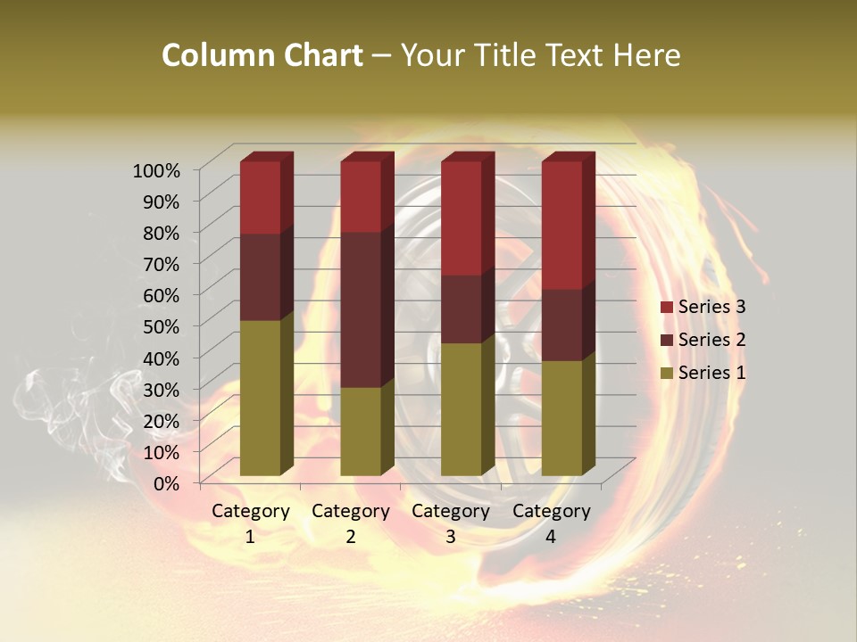 Burning Wheel PowerPoint Template