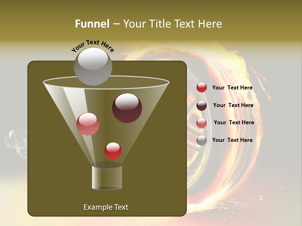 Burning Wheel PowerPoint Template