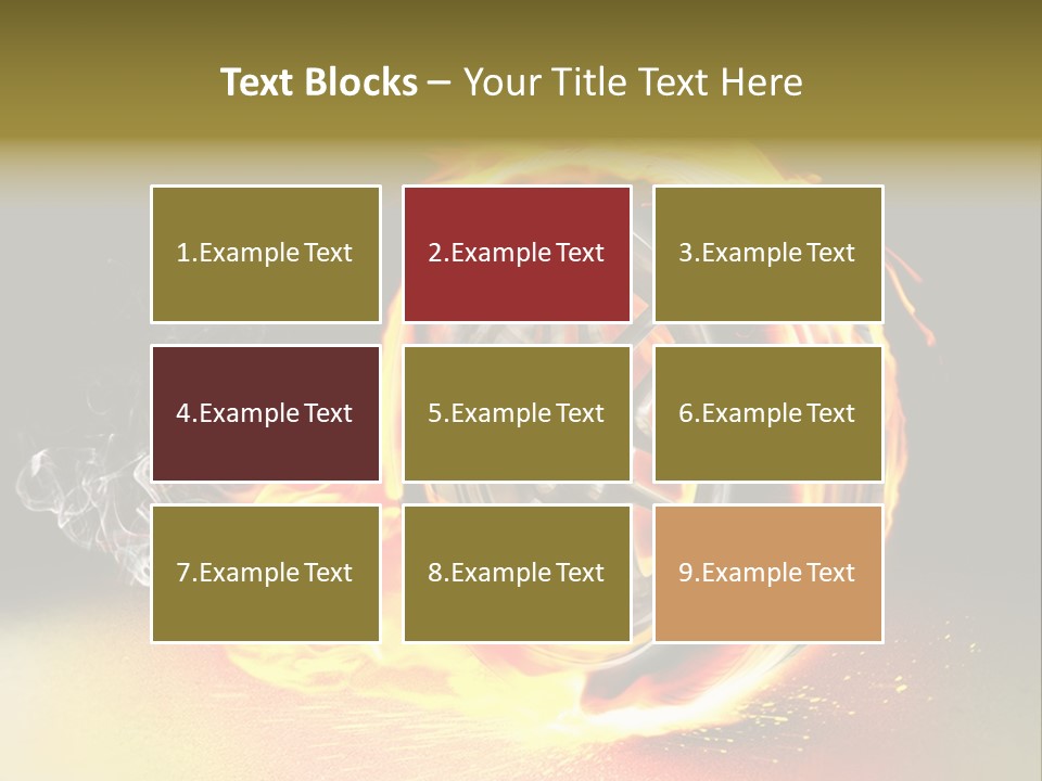 Burning Wheel PowerPoint Template