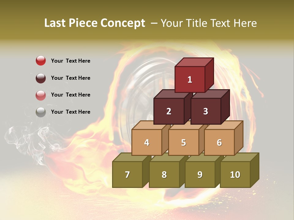 Burning Wheel PowerPoint Template