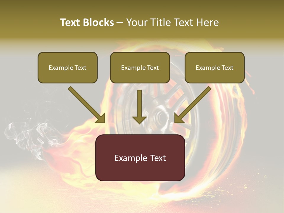 Burning Wheel PowerPoint Template