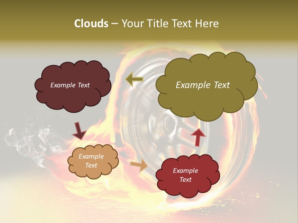 Burning Wheel PowerPoint Template