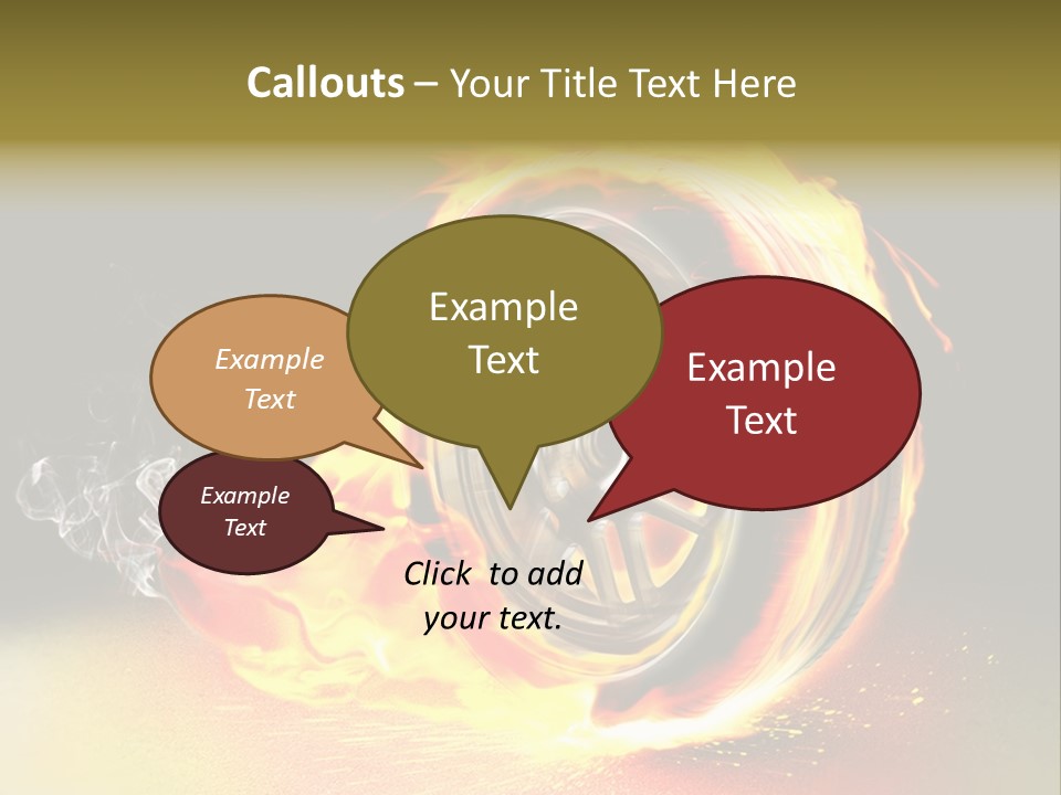 Burning Wheel PowerPoint Template