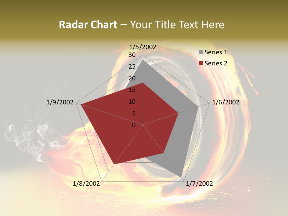 Burning Wheel PowerPoint Template